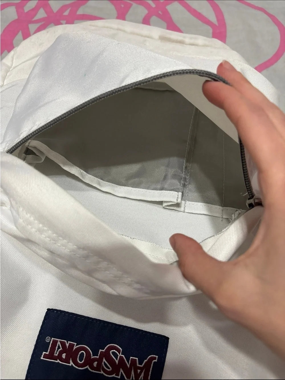 JanSport Superbreak White Backpack